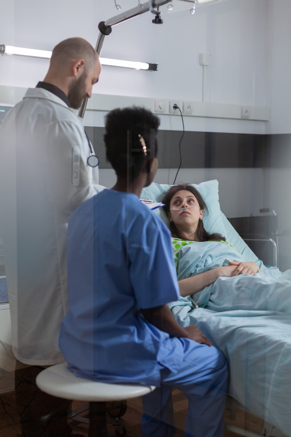 Sick woman patient